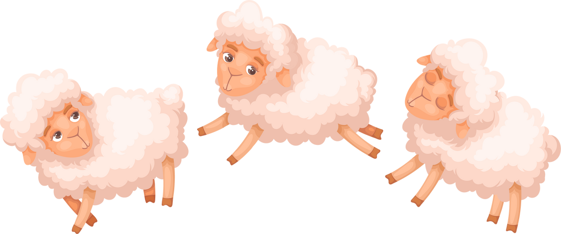 Cute Sheep Jump Set
